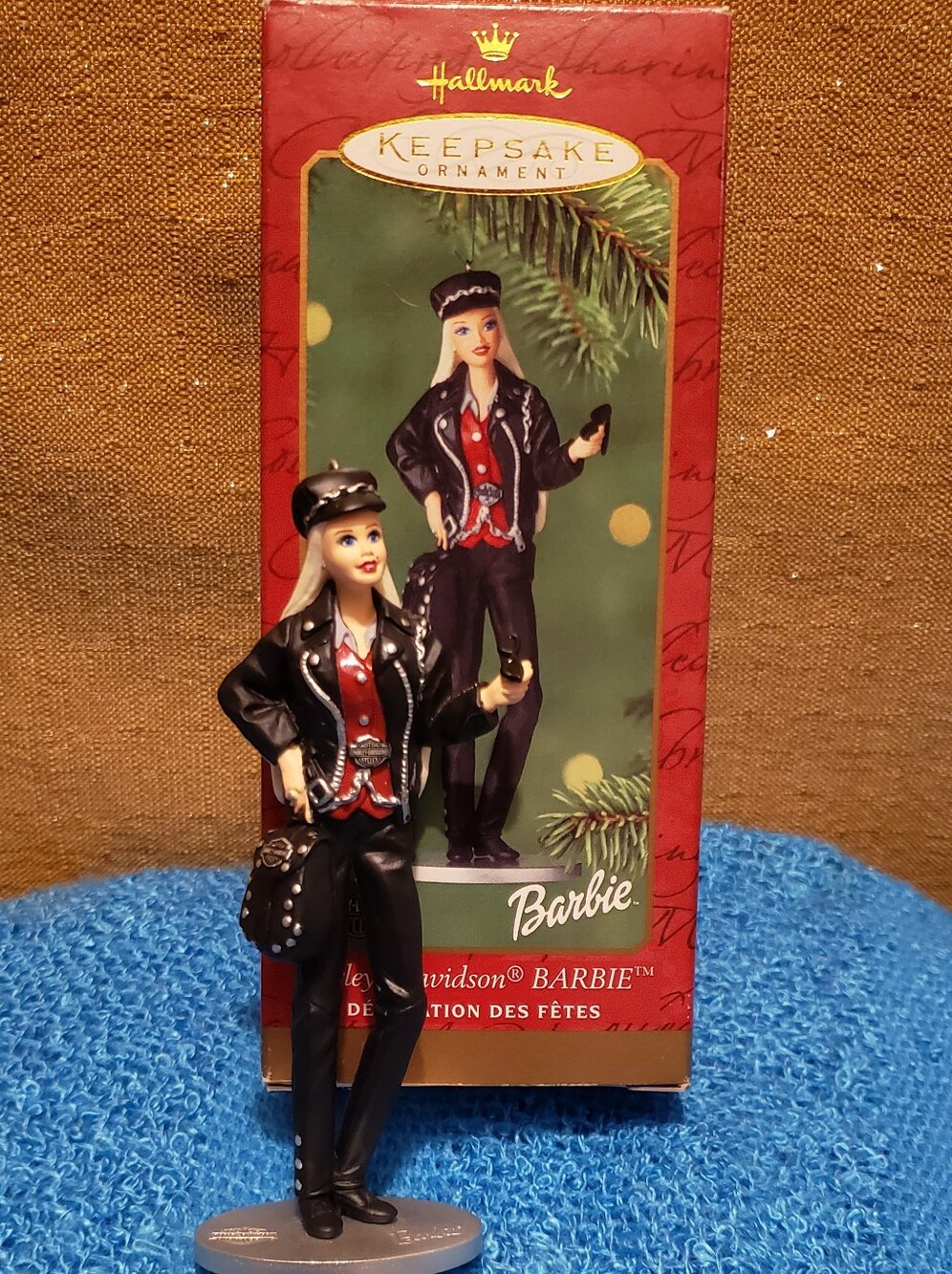 Hallmark Barbie Harley-Davidson Ornament in Black and Red